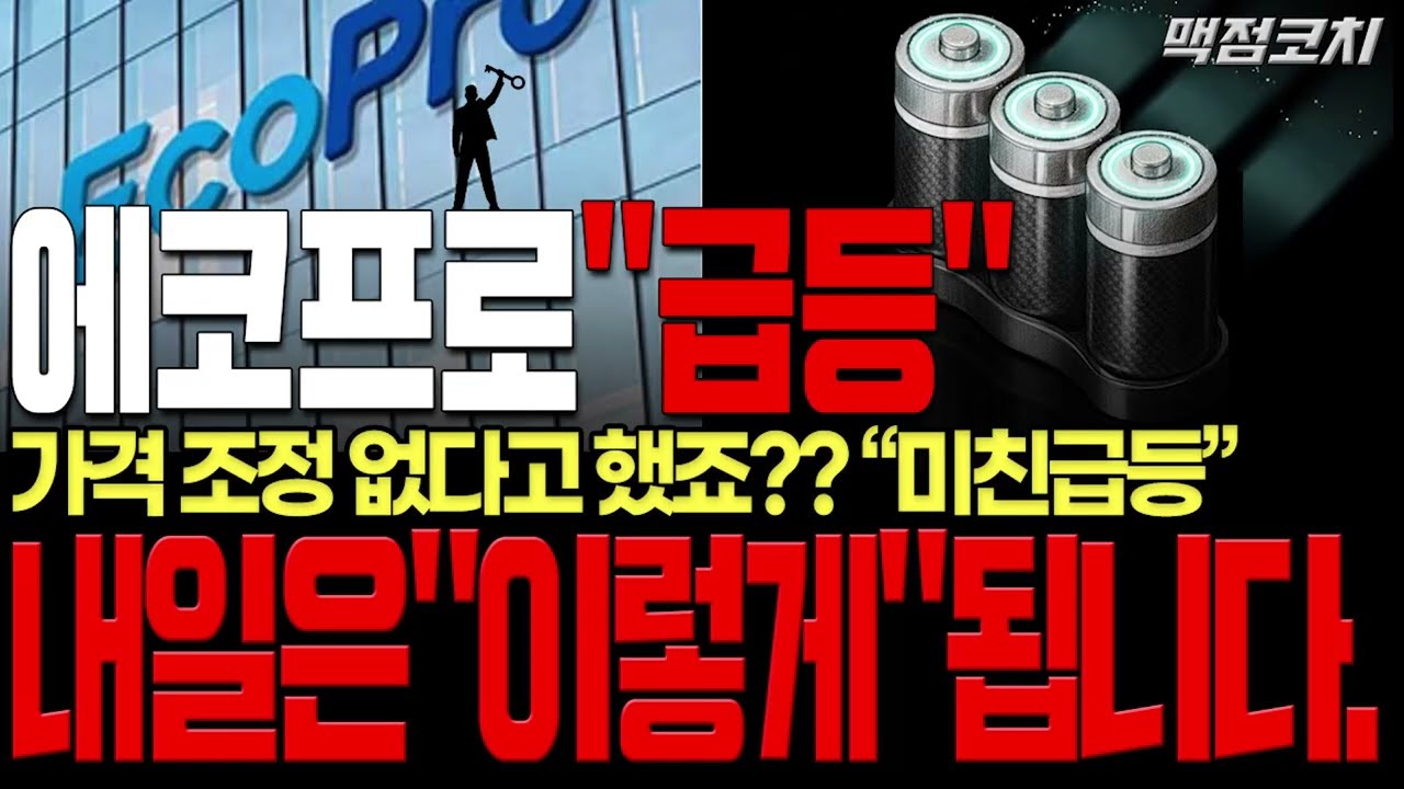 [에코프로 주가전망] 가격조정 없다했죠?? 개미들 다 털리니 제 말대로 미친급등!! 2월4일 