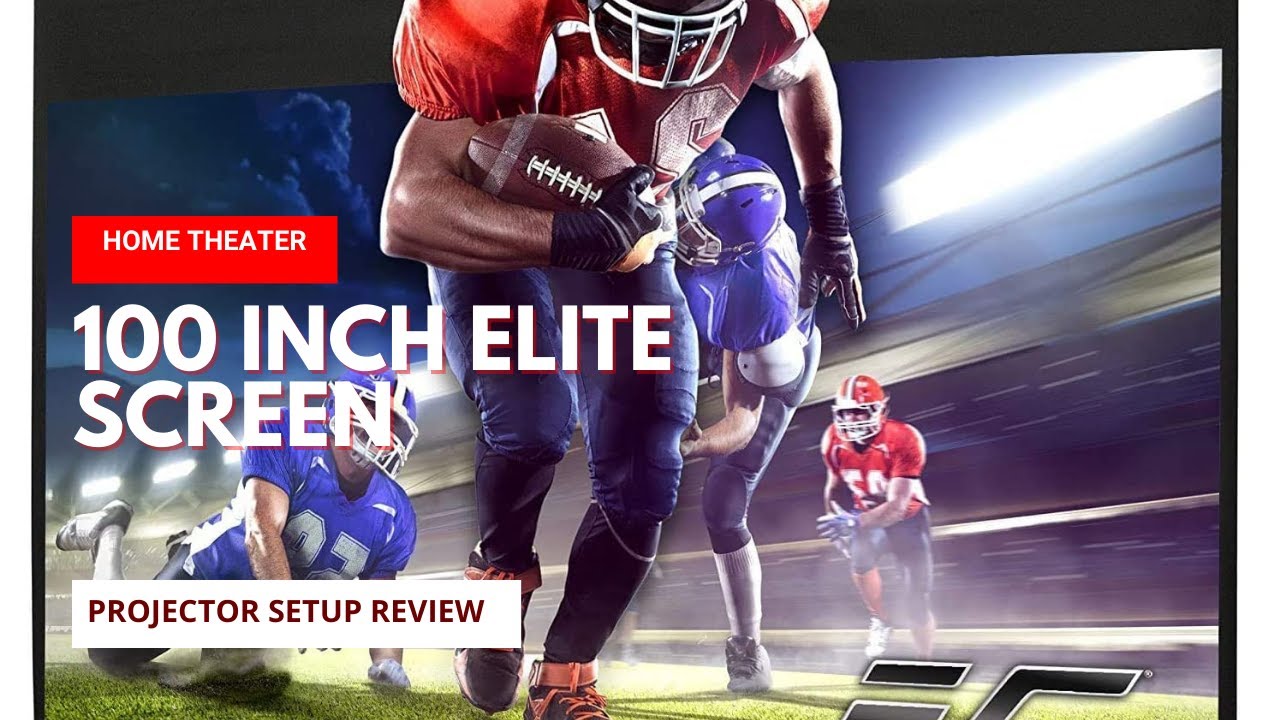 Elite Screens Manual B, 100-INCH Manual Pull Down Projector Screen Diagonal 16:9 Review and Demo