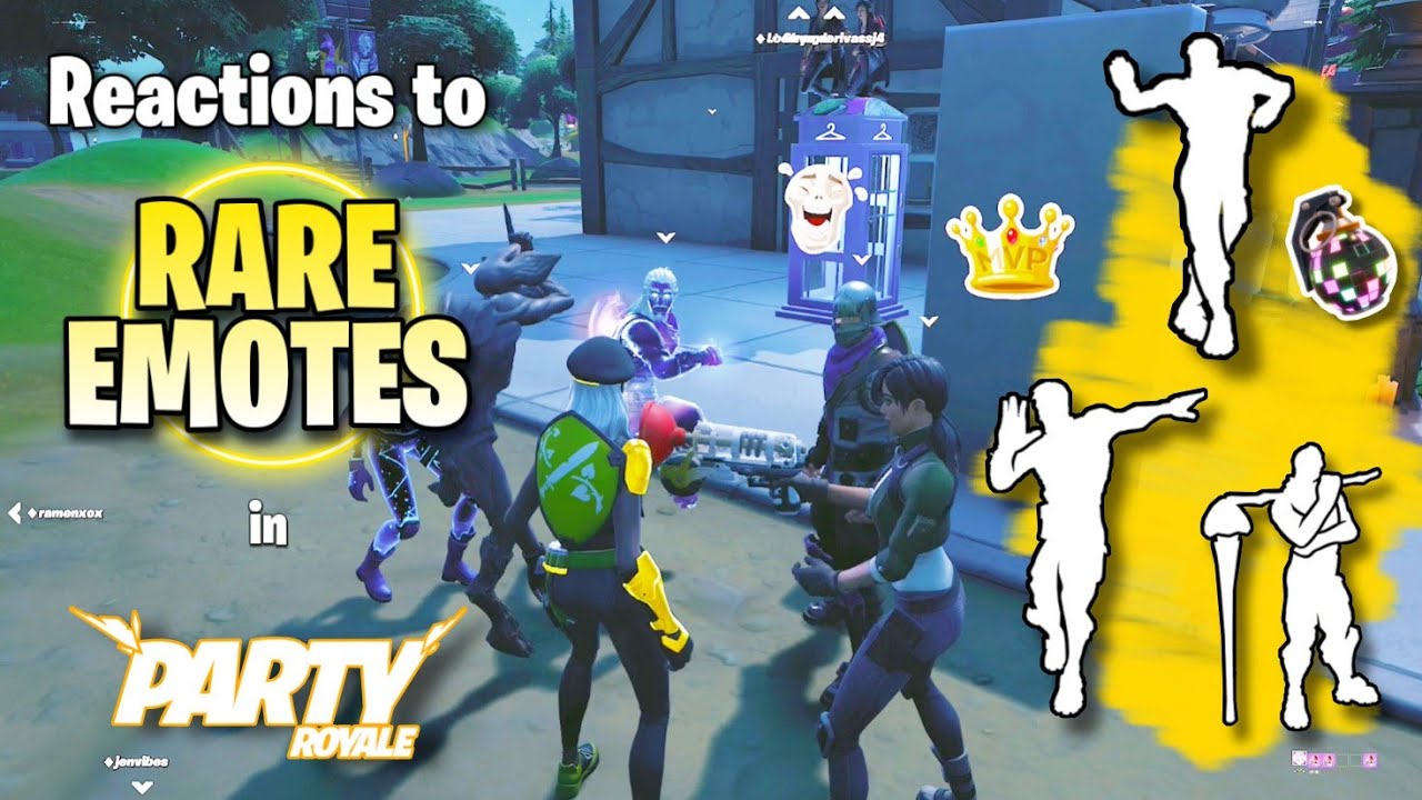 Reactions to my Rare Emotes in Party Royale 24