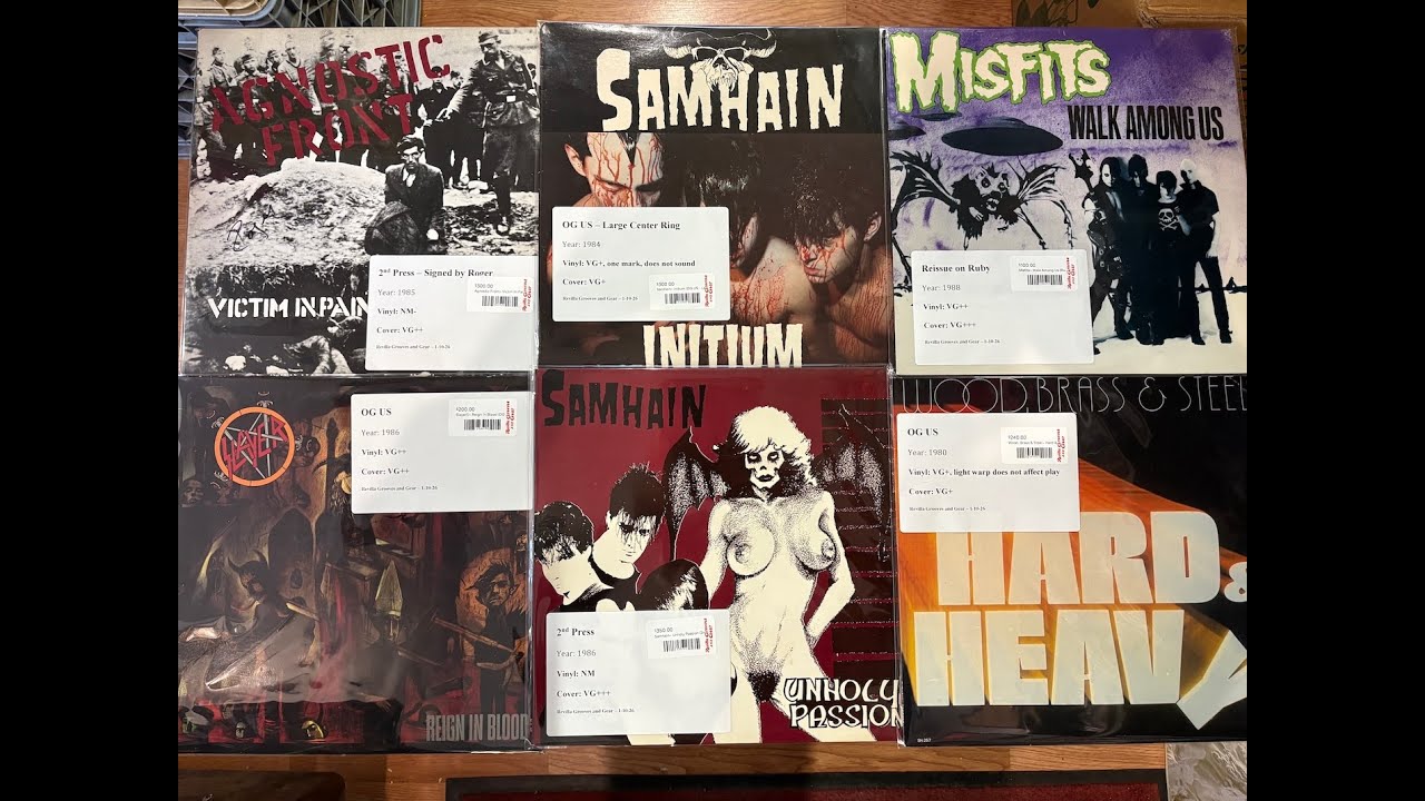 Misfits, Samhain, Slayer, Possessed, Carnivore & More in Todays' New Arrivals Revilla Grooves & Gear