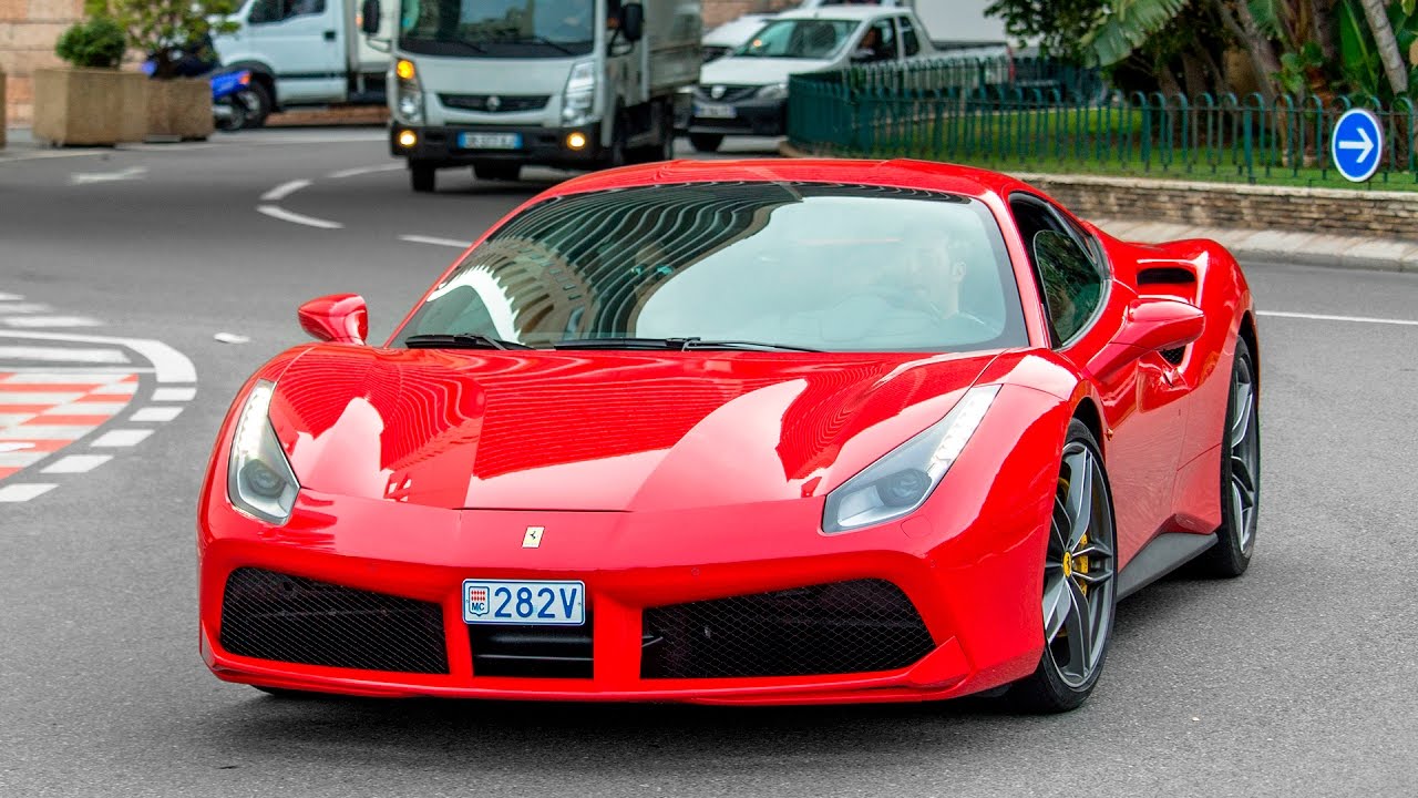 4x FERRARI 488 GTB - Driving and sound 2016 HQ