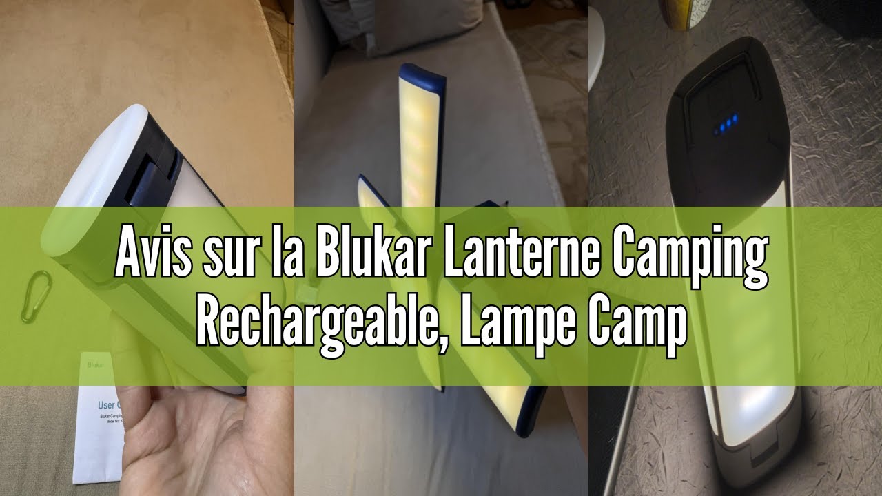 Avis sur la Blukar Lanterne Camping Rechargeable, Lampe Camping 116 LED Super Brillant 360°-Pliable