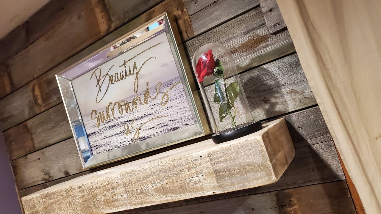 Easy floating shelf made from pallets