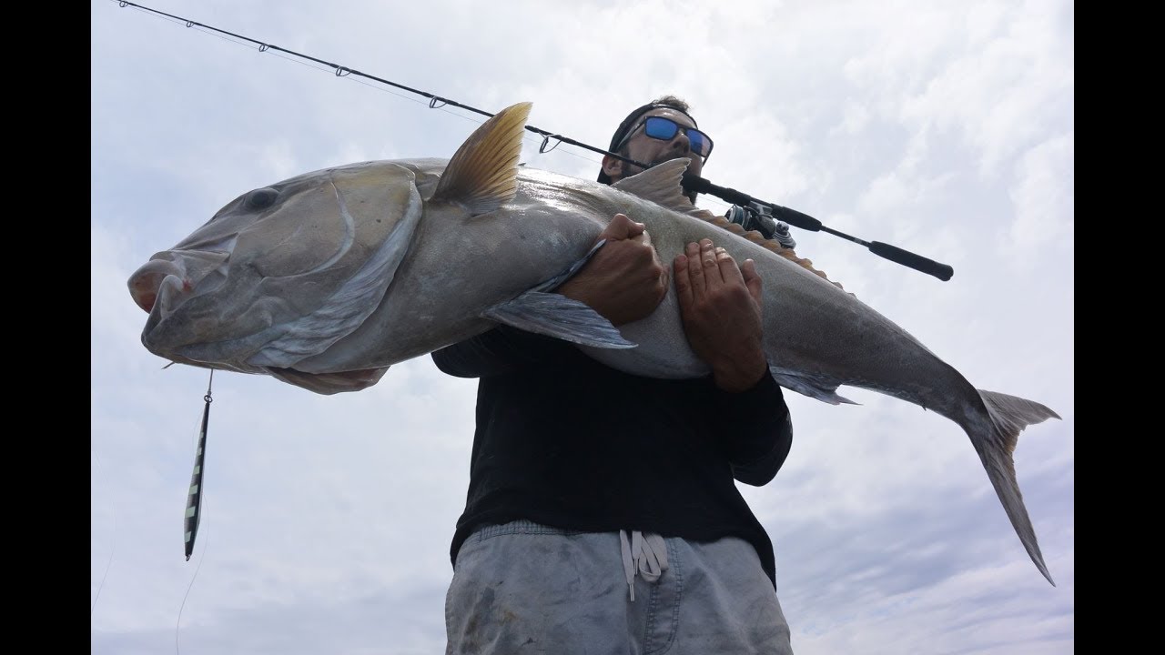 Jigging MONSTER FISH with the dozer!!!