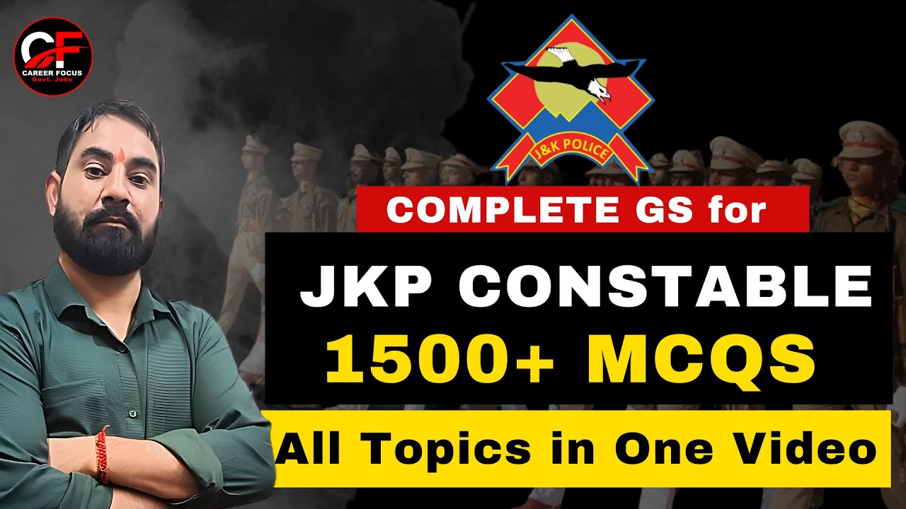 1500+ GS MCQ's | JKP CONSTABLE | Complete in single class