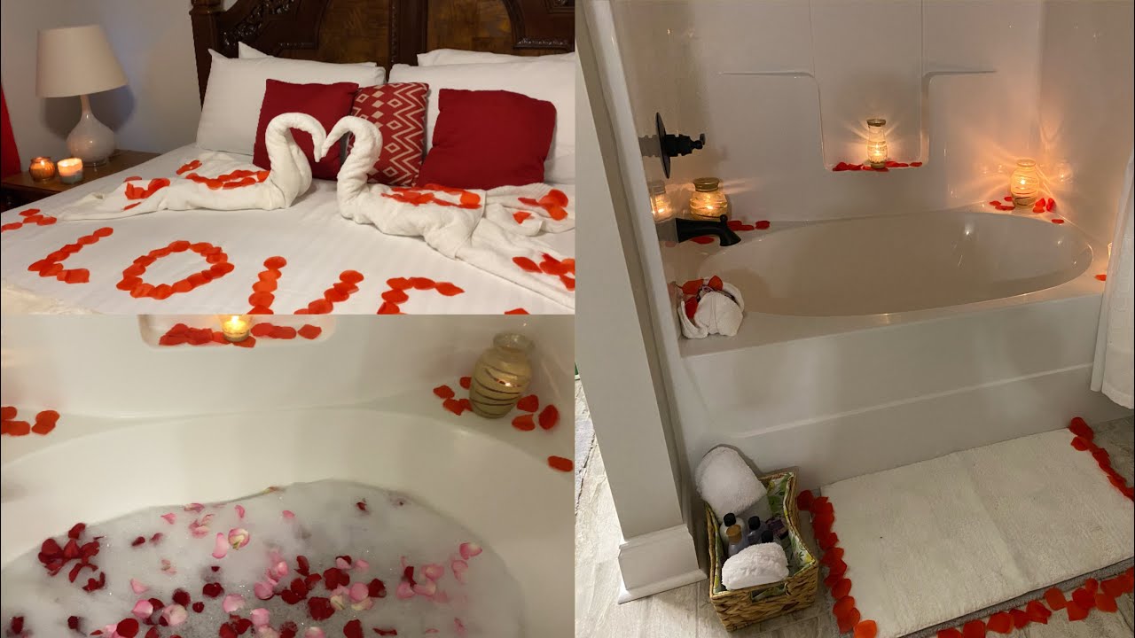 Romantic at home date night ideas + tips| bedroom| bathroom | dining room setting