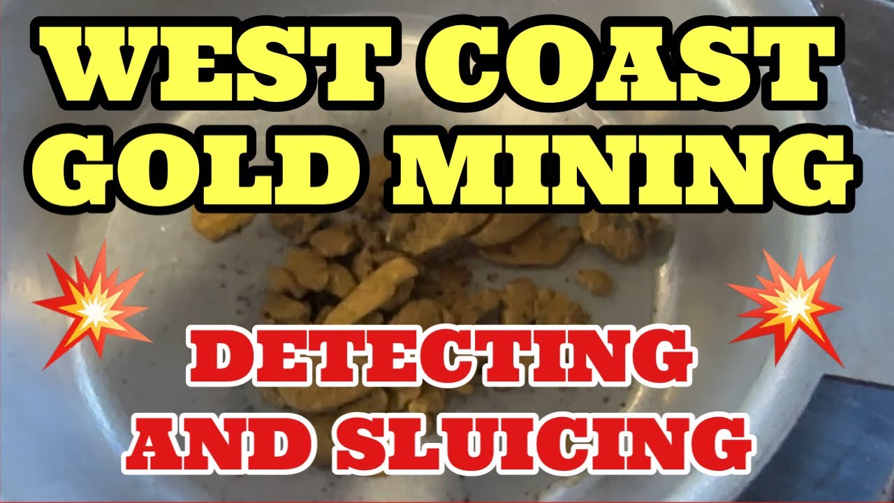 Amazing gold from small creeks on the West Coast of the United States. Metal detecting and sluicing