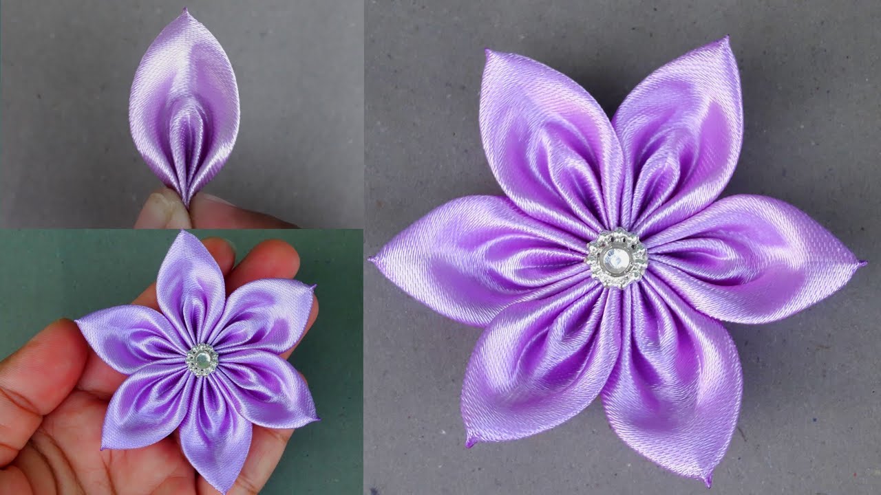 DIY: Easy Tricks Fabric Flowers Making - New design cloth Flower making - Kanzashi Fabric Flower-Diy