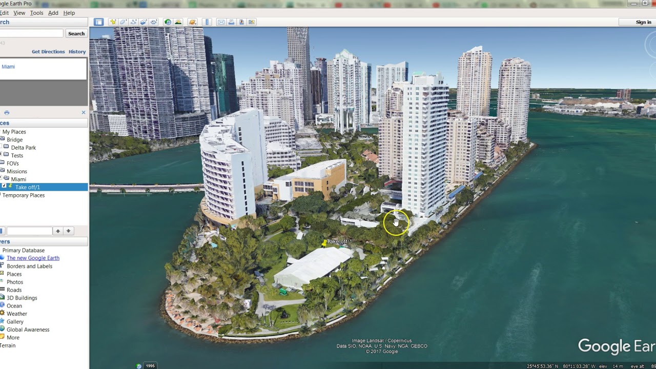 Visual Mission Planning with Google Earth