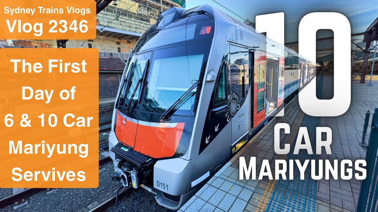 Видеоблог Sydney Trains 2346: Первый день работы 6- и 10-вагонных поездов Mariyung