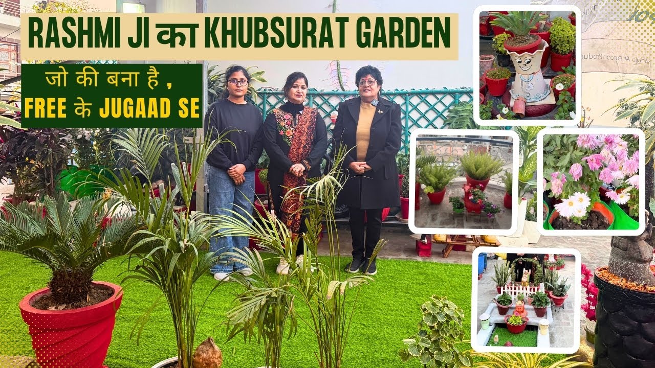 Rashmi ji ka khubsuratgarden जो की बना है , FREE के jugaad se