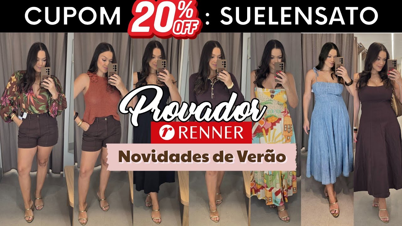 Provador Renner- Muita Novidade, nova coleção, cupom de desconto, vestido perfeito e mais