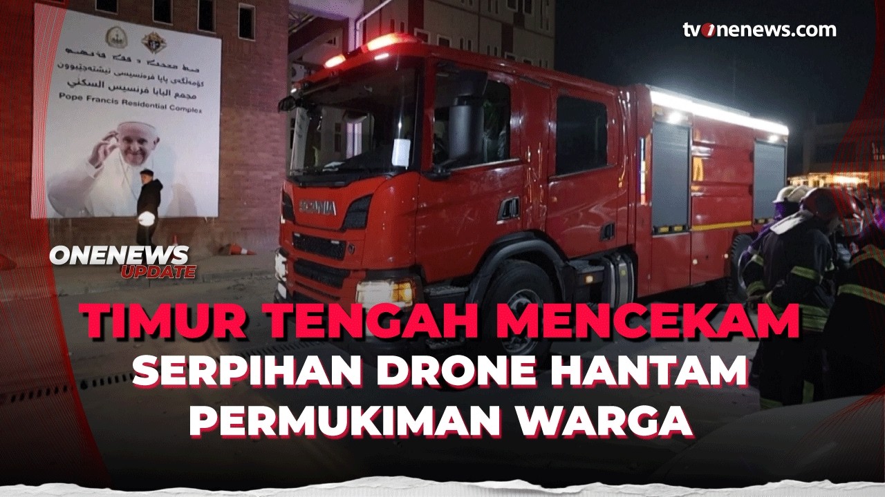 Drone Ditembak Jatuh di Dekat Bandara Erbil Irak, Puingnya Hantam Permukiman | OneNews Update