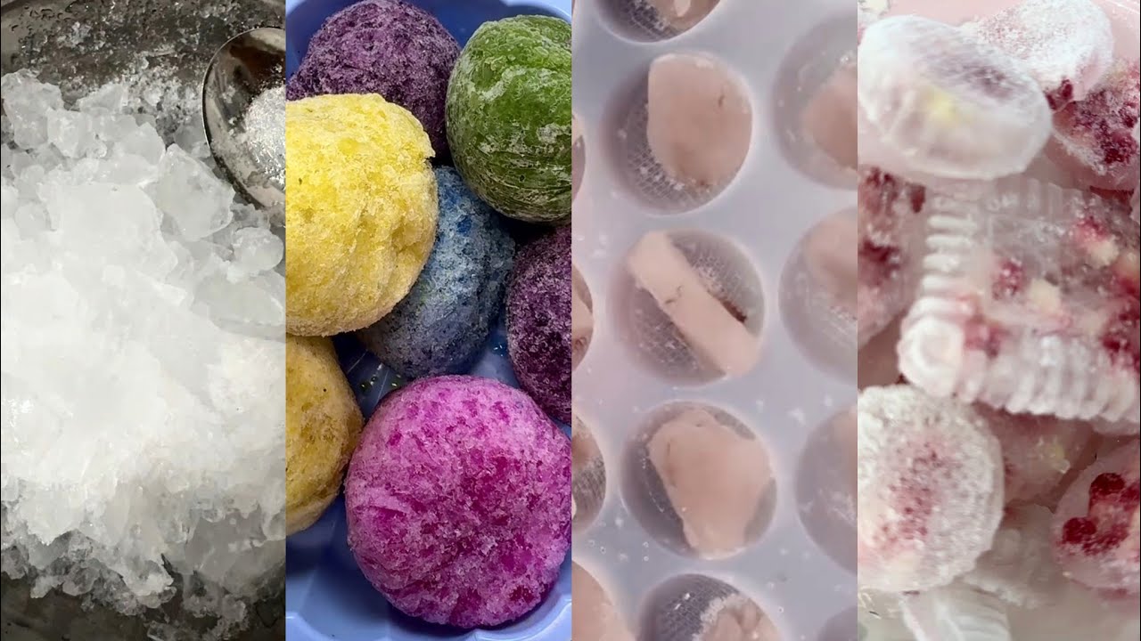 ASMR HARD ICE EATING / CLEAR ICE / THIN ICE