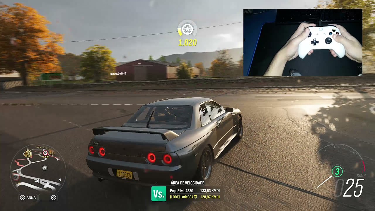 Drift com embreagem Forza Horizon 4 tutorial + câmera do controle #drift #forzahorizon