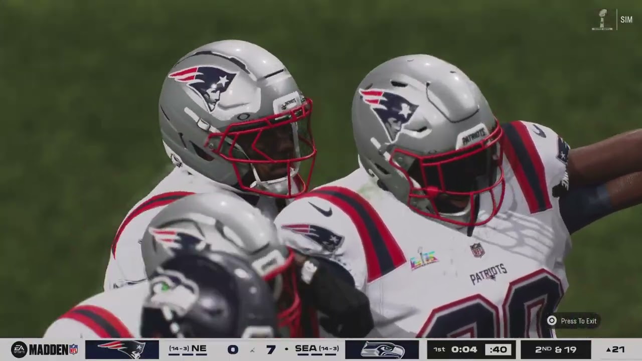 Patriots vs Seahawks Super Bowl 60- Madden NFL 26