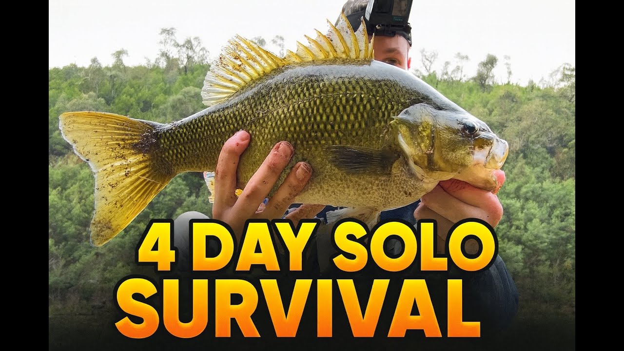 4 Days Solo Fishing Camping and Hunting - Snowy River Big Bass Part 1
