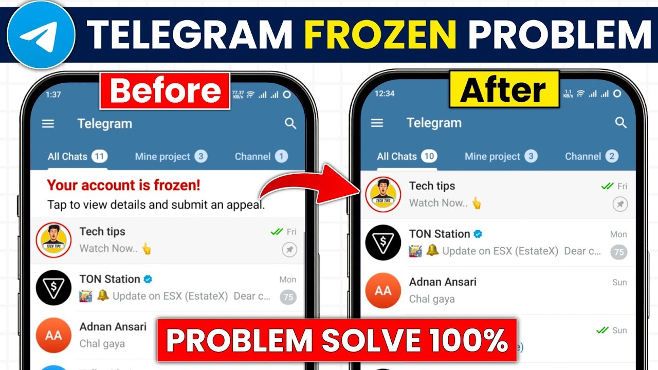 your account is frozen telegram | how to unfreeze telegram account | telegram account frozen problem