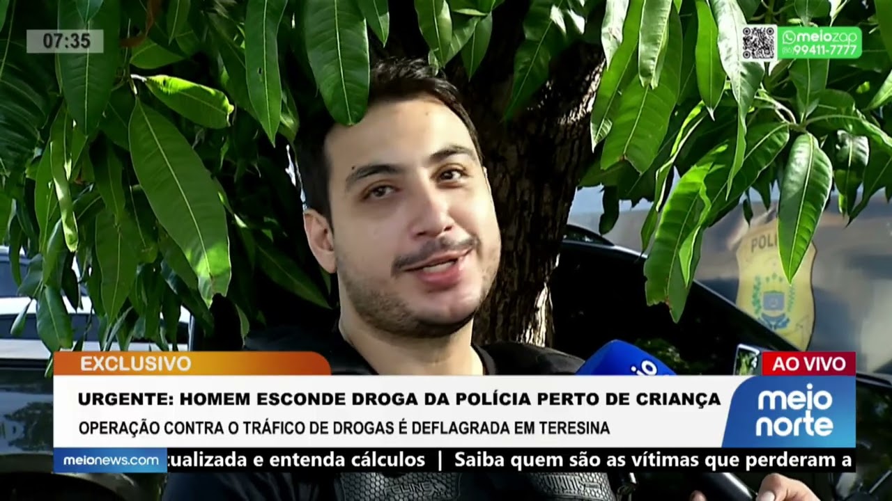 Urgente: homem esconde droga perto de criança durante operação contra o tráfico de drogas; veja!