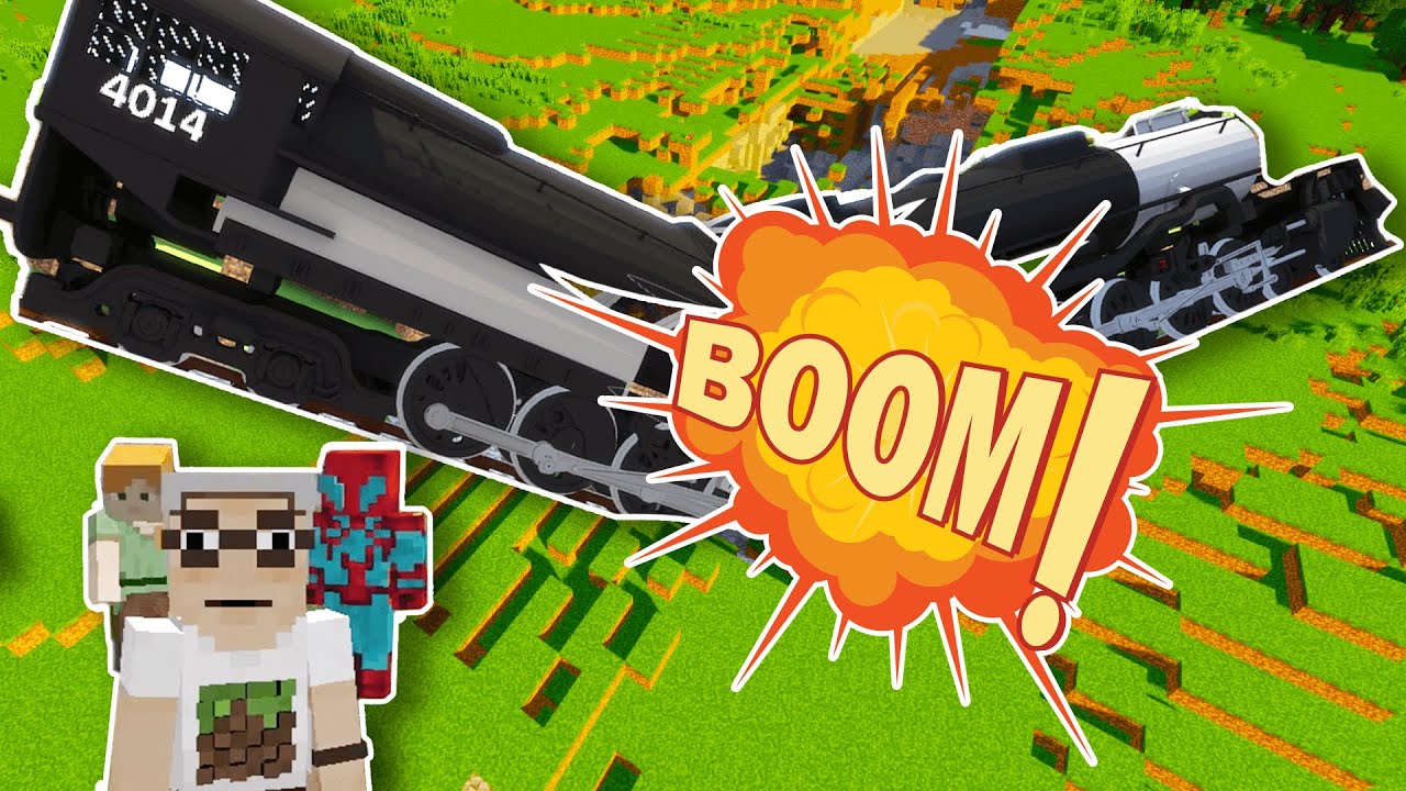 🚂🤔😱 Can trains blow up in Minecraft?  Let’s find out! 😂😎😜