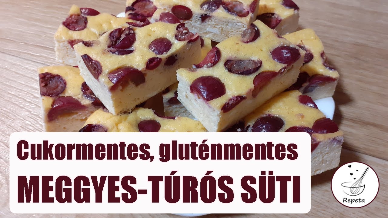 Meggyes-túrós sütemény 🍒 cukormentes és gluténmentes!