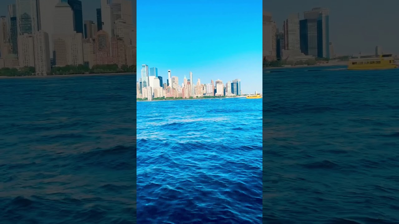 🌊New York Beauty💥Hudson river with WTC view😍#americatamil #trending #newyork #hudsonriver