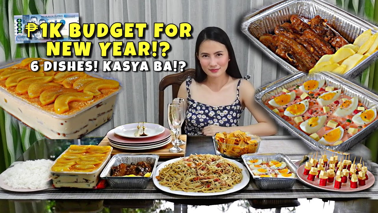 1000 PESOS BUDGET for NEW YEAR CHALLENGE! COMPLETE W/ COSTING! MAY SUKLI KA PA! MURANG HANDA!