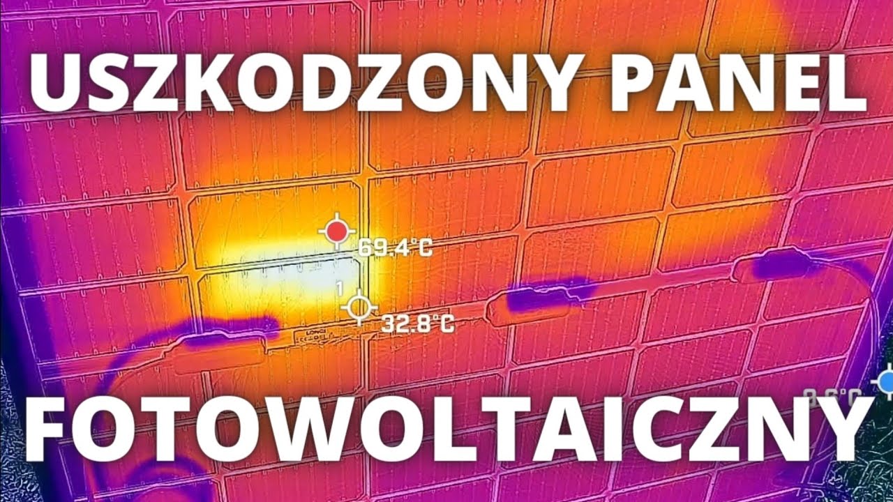 Uszkodzony Panel Fotowoltaiczny w Termowizji. Test Zacienienia. Victron  Smartsolar.