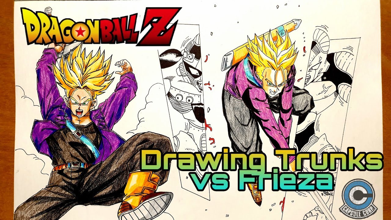 How to draw ssj Trunks vs Frieza  [Dragon Ball Z] 龙珠Z