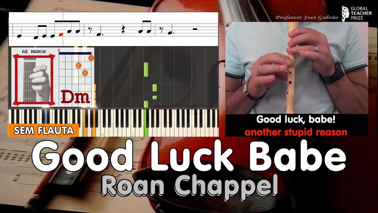 Good Luck Chappel Roan Lyrics Tutorial Notas Flauta Cifra Guitar Acordes Piano Educação Musical SF