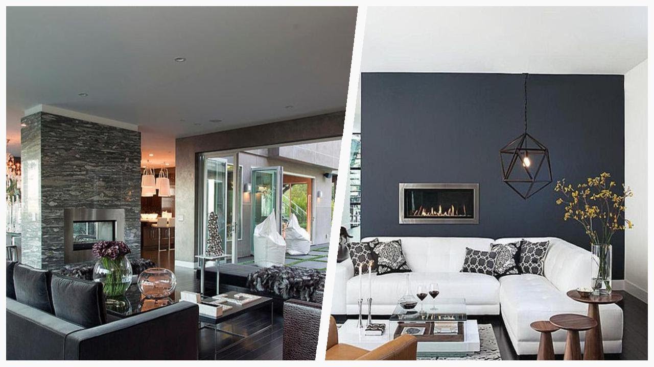 75 Dark Wood Floor Living Space With A Metal Fireplace Design Ideas You'll Love 🔴