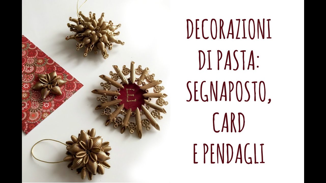 DECORAZIONI di Natale con la PASTA: card, segnaposto e pendagli! Feat. Teddyfactotum  Arte per Te
