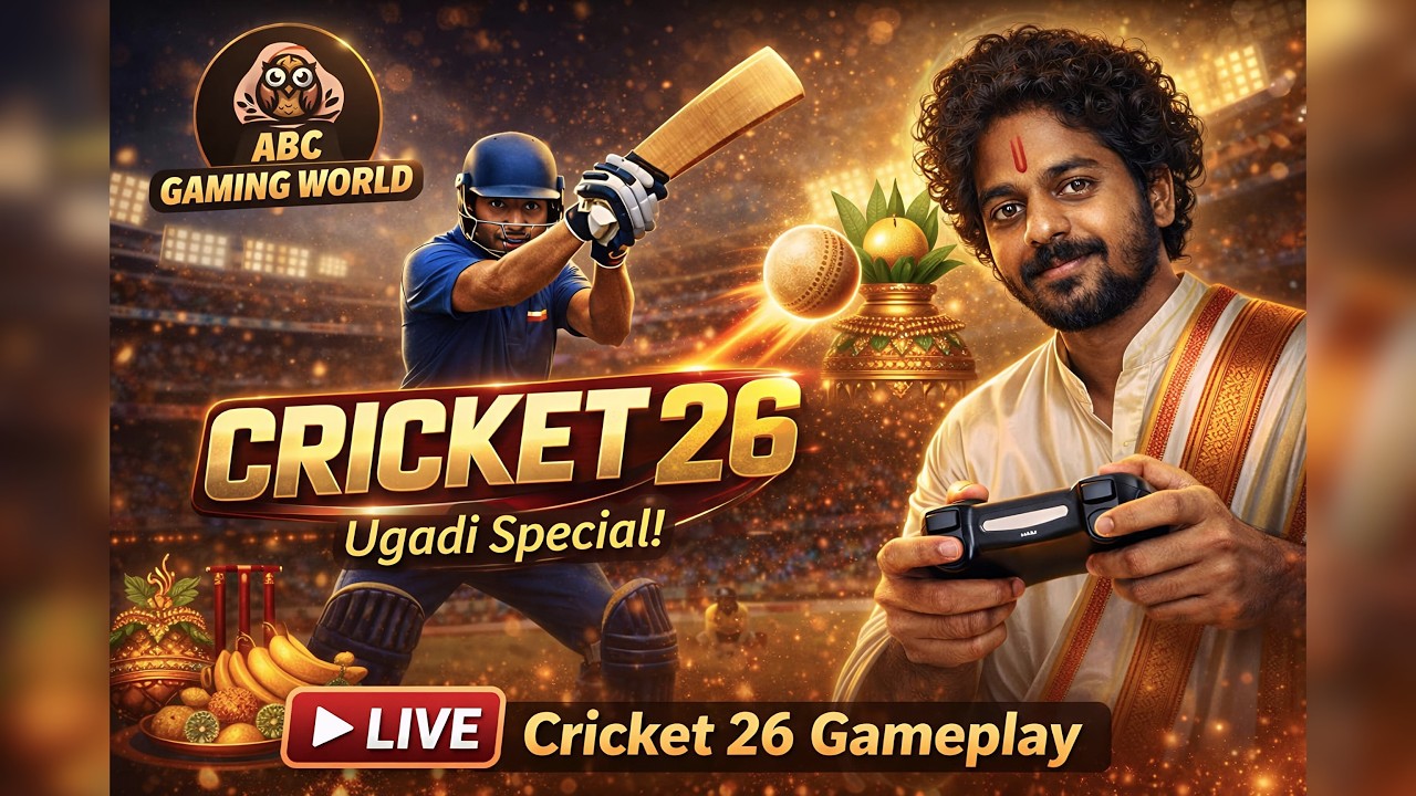 🍃 🥭 🍯 🪷Ugadi Special LIVE | Cricket 26 PS5 Gameplay | Abc Gaming World 🏏🔥