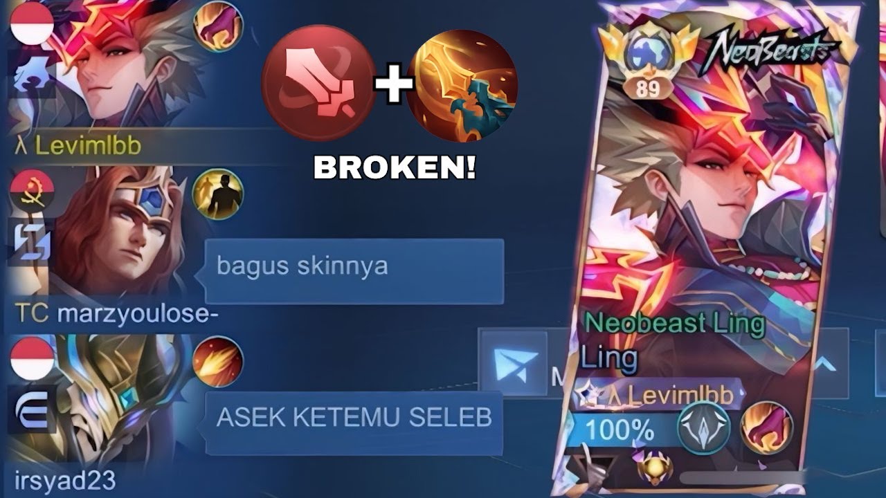 WTF DAMAGE!? LING NEOBEAST FASTHAND GAMEPLAY WITH EMBLEM FIGHTER AND GREAT DRAGON SPEAR IS BROKEN!!
