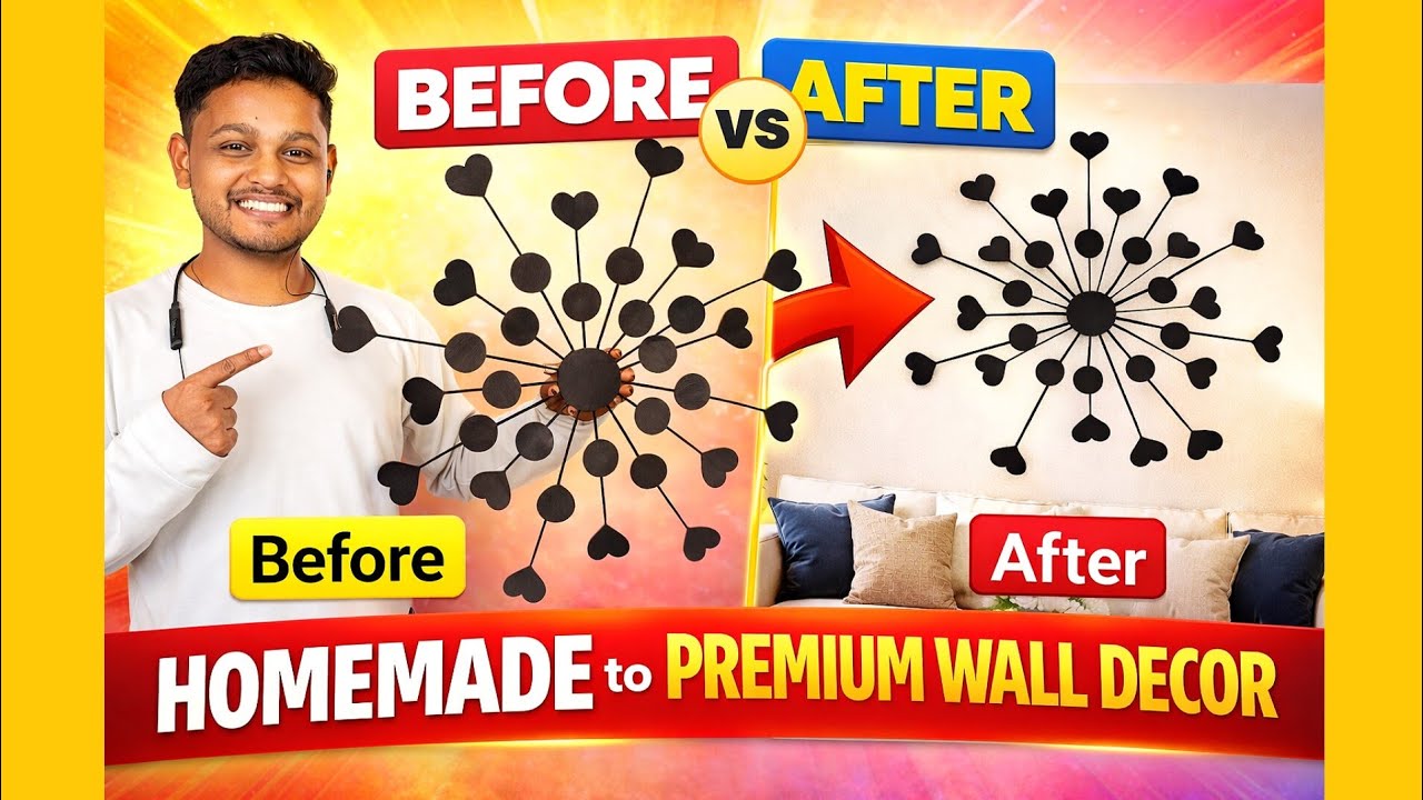 Waste Cardboard Se Premium Wall Decor 😍 | Best Out of Waste DIY Home Decoration | Step By Step