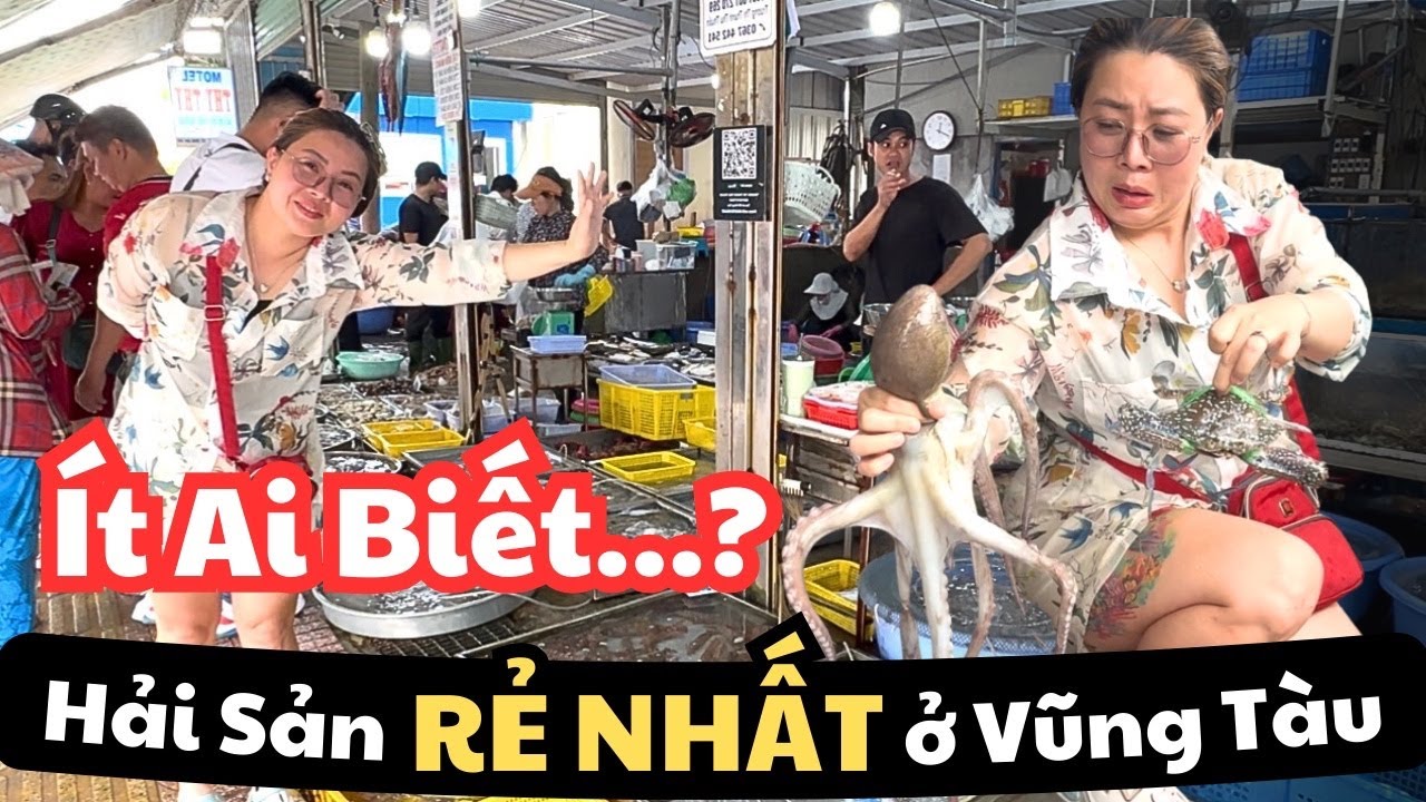 Ít Ai Biết! Hải Sản Rẻ Nhất Ở Vũng Tàu 😱” • EN: “Few People Know! The Cheapest Seafood in Vung Tau.
