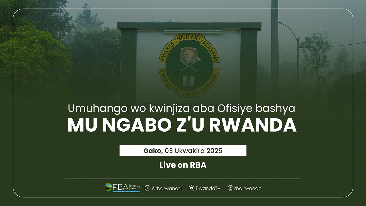 🔴LIVE: Umuhango wo kwinjiza aba Ofisiye bashya mu Ngabo z'u Rwanda | Gako, 03 Ukwakira 2025
