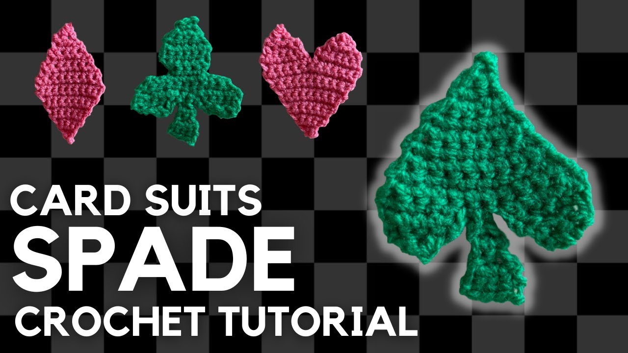 CARD SUITS - SPADE | FREE CROCHET PATTERN