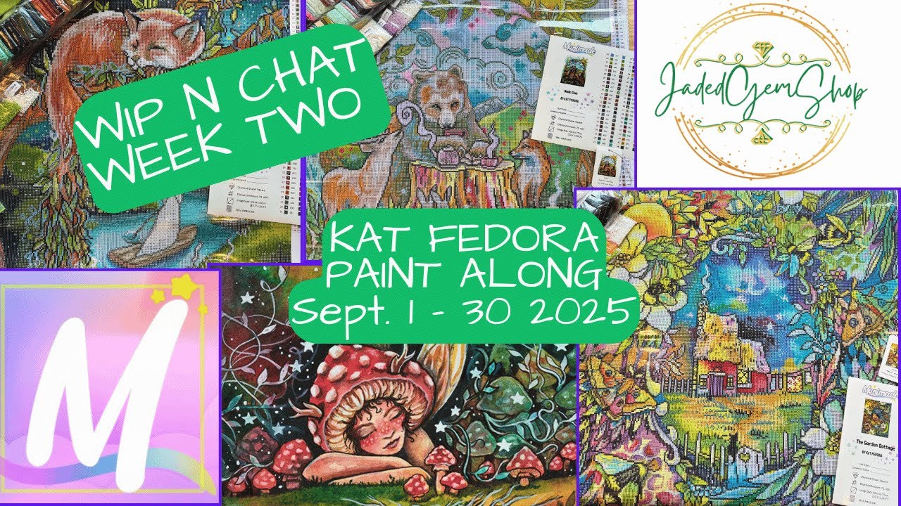 WIP N CHAT || Kat Fedora Paint Along || Week 2 💚