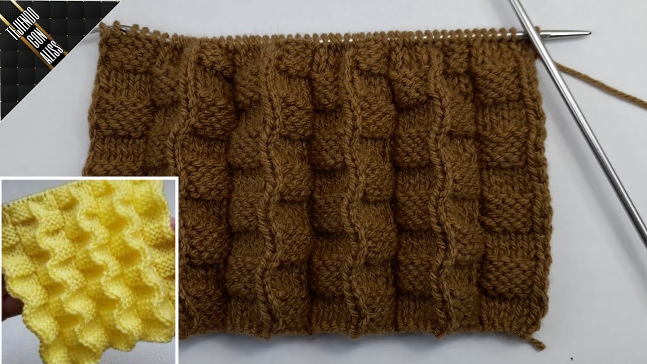Acordeón 3D reversible tejido a dos agujas o palitos - #150 - Alisson Aldave