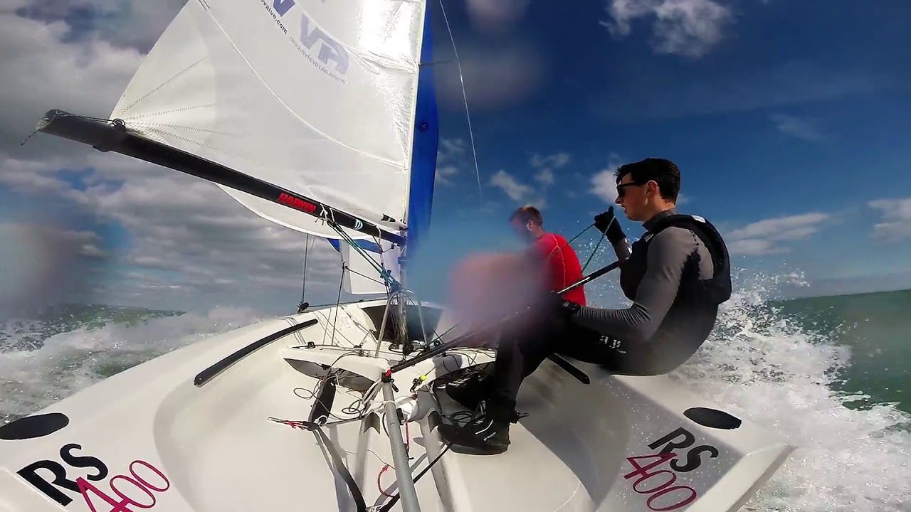 Rs400 Gybing practice in big breeze