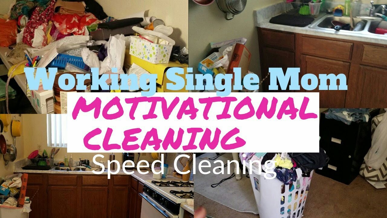 Cleaning Motivation Working Single Mom: Attempt Power Hour/ Realistic Cleaning/ speed cleaning