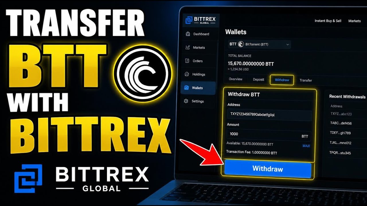 Как перевести BTT через Bittrex &mdash; подробное руководство