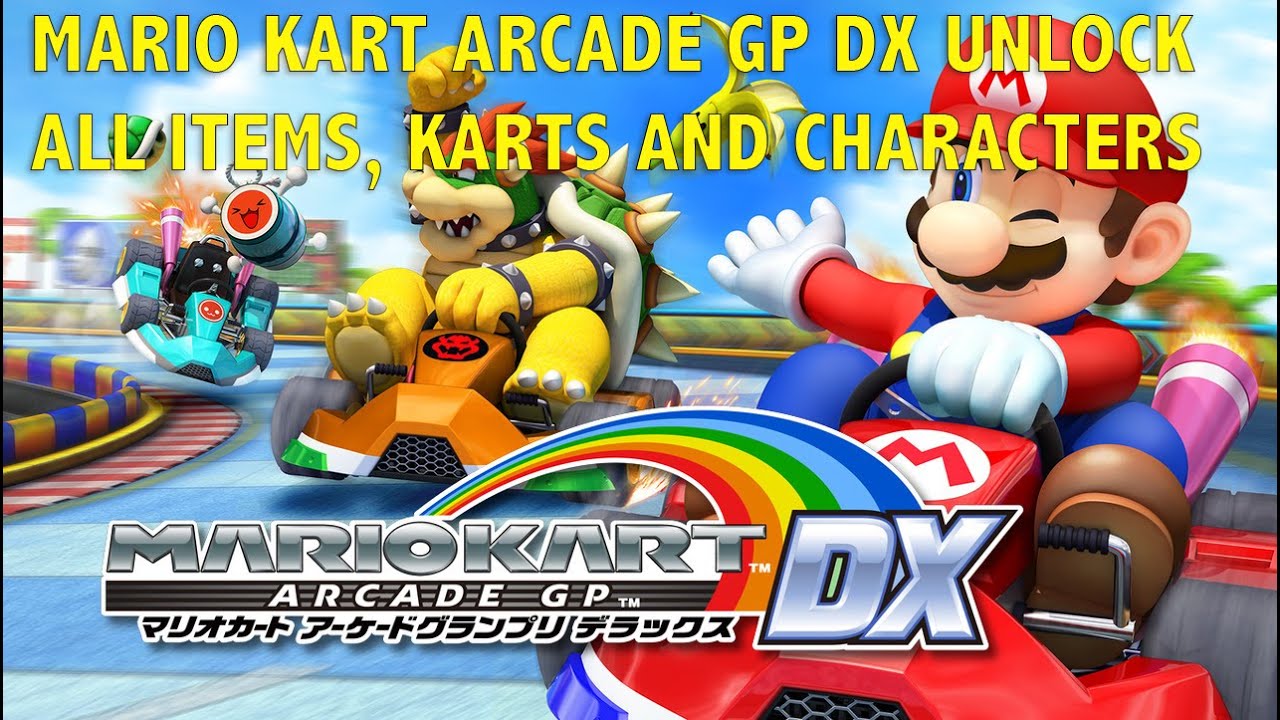 How to play Mario Kart Arcade GP DX using Jconfig to unlock All Karts, Items and Characters