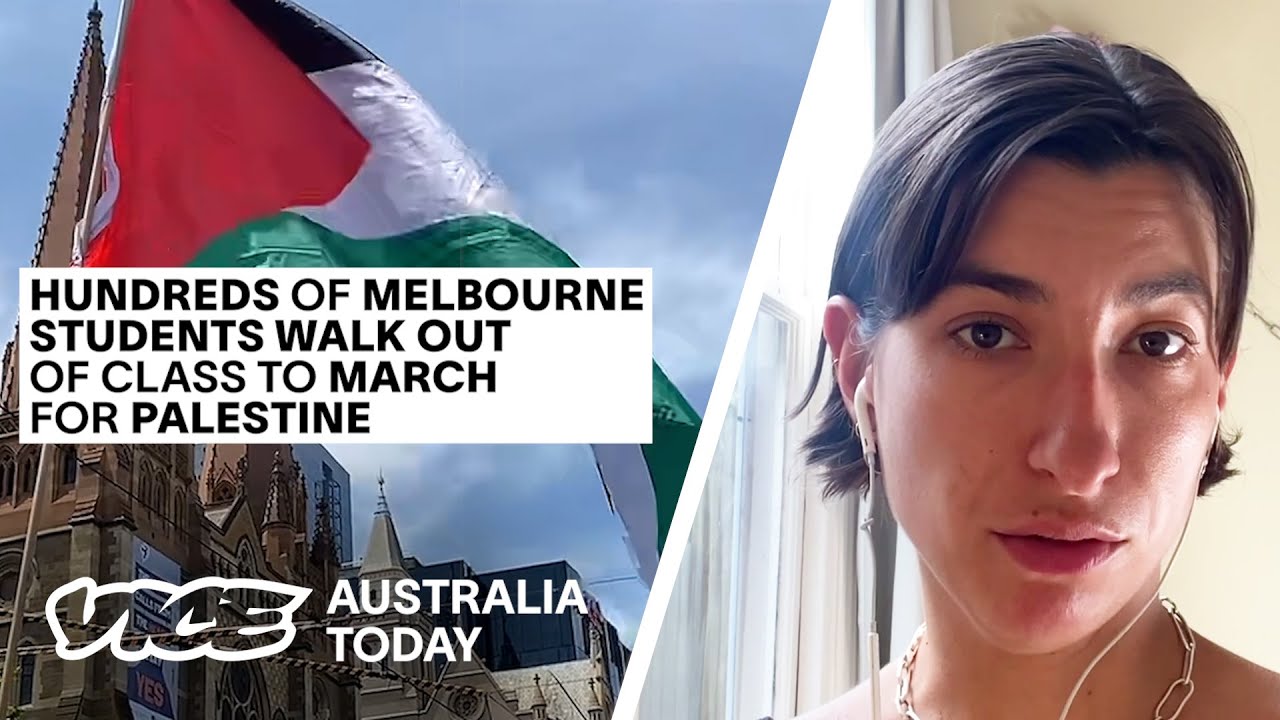 Hundreds of Melbourne Students Walk Out of Class To March For Palestine | Australia Today