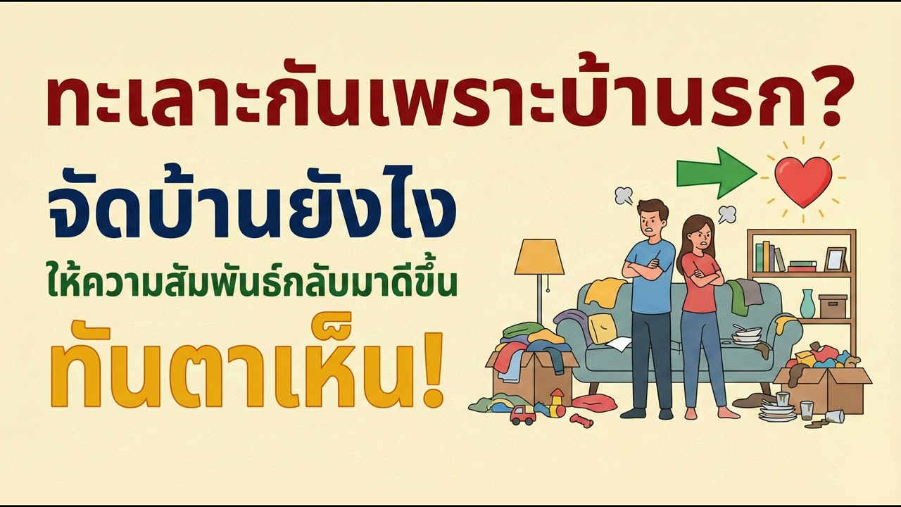 ทะเลาะกันเพราะบ้านรก? จัดบ้านยังไงให้ความสัมพันธ์กลับมาดีขึ้นทันตาเห็น