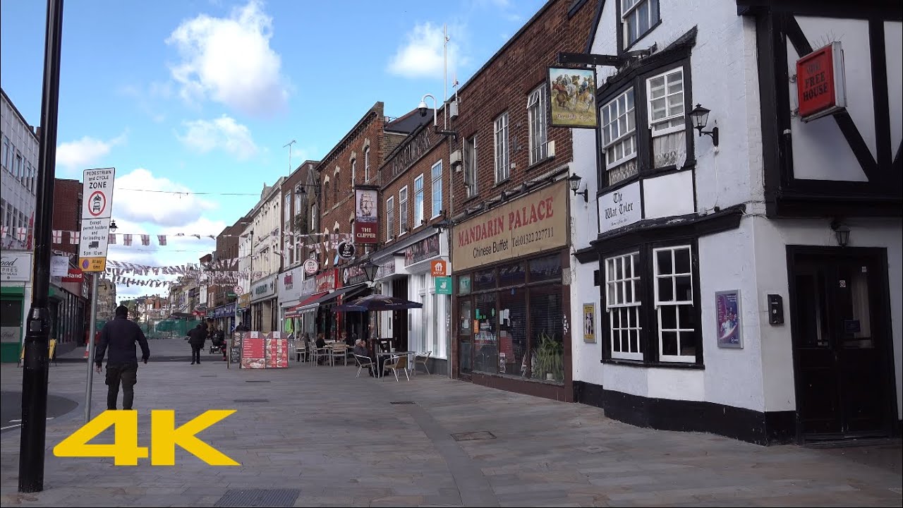Dartford Walk: Town Centre【4K】