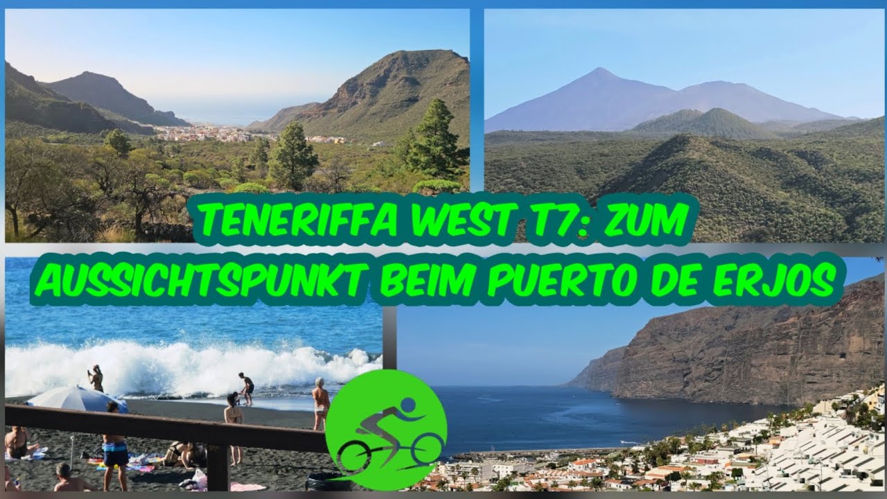 🌞 Teneriffa 🌴 West T7: Rennrad-Tour zum Aussichtspunkt unter dem Puerto de Erjos & Strandabenteuer