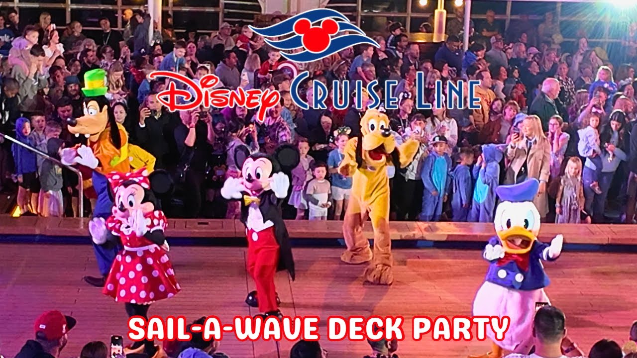 Sail-a-Wave Deck Party | Aboard the Disney Wonder | Disney Cruise Line | 7 Night Cruise | 4K