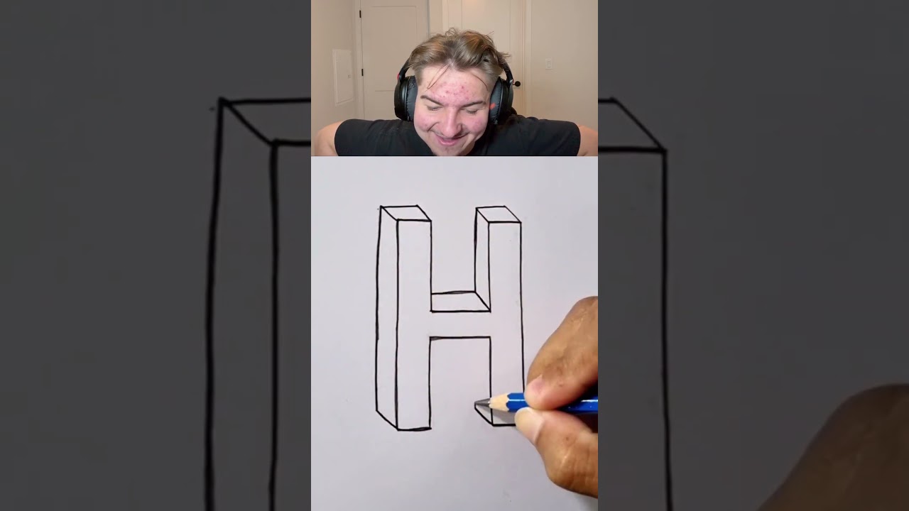 Как нарисовать букву H 😳